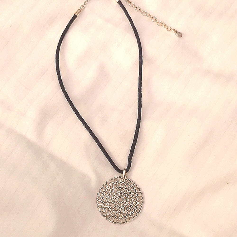 Monet Silver Spiral Pendant Necklace